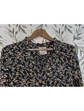 Baum Und Pferdgarten Shirt Black Womens Size S Floral Blouse